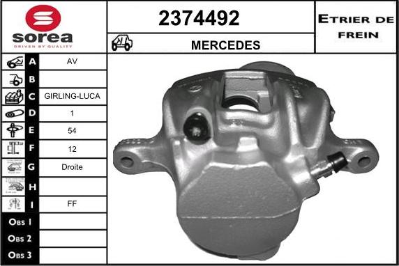 EAI 2374492 - Гальмівний супорт autozip.com.ua