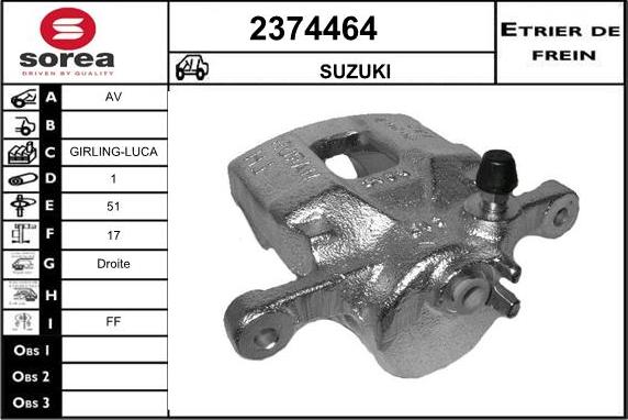 EAI 2374464 - Гальмівний супорт autozip.com.ua