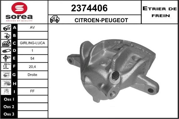 EAI 2374406 - Гальмівний супорт autozip.com.ua