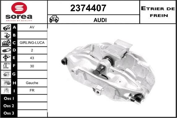 EAI 2374407 - Гальмівний супорт autozip.com.ua