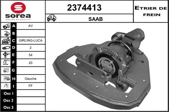EAI 2374413 - Гальмівний супорт autozip.com.ua