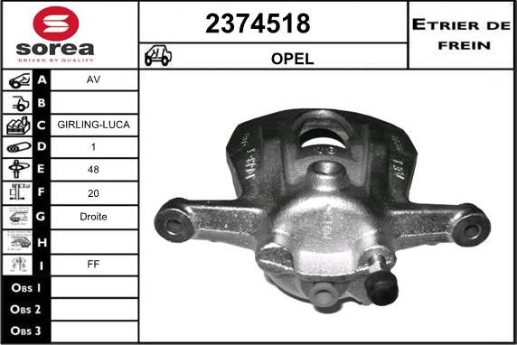 EAI 2374518 - Гальмівний супорт autozip.com.ua