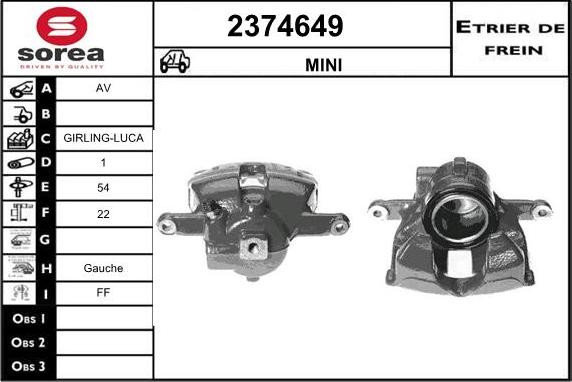 EAI 2374649 - Гальмівний супорт autozip.com.ua