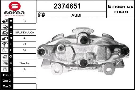 EAI 2374651 - Гальмівний супорт autozip.com.ua