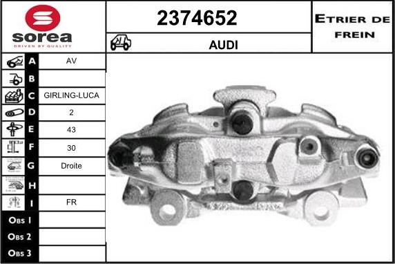 EAI 2374652 - Гальмівний супорт autozip.com.ua