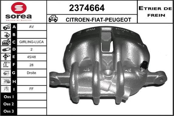 EAI 2374664 - Гальмівний супорт autozip.com.ua