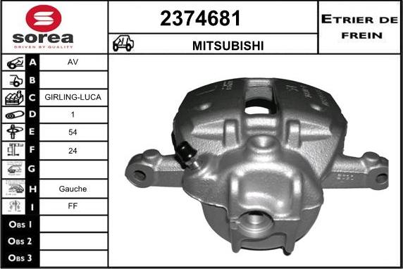 EAI 2374681 - Гальмівний супорт autozip.com.ua