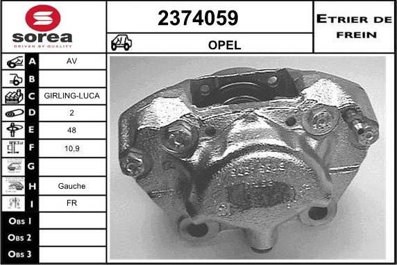 EAI 2374059 - Гальмівний супорт autozip.com.ua