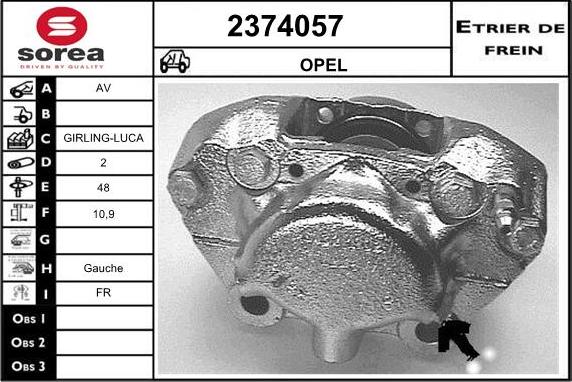 EAI 2374057 - Гальмівний супорт autozip.com.ua
