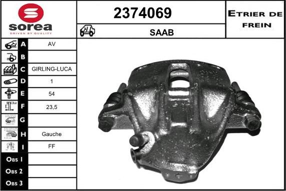 EAI 2374069 - Гальмівний супорт autozip.com.ua