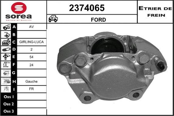 EAI 2374065 - Гальмівний супорт autozip.com.ua