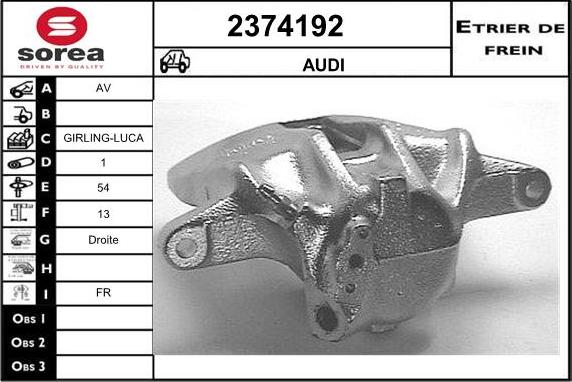 EAI 2374192 - Гальмівний супорт autozip.com.ua