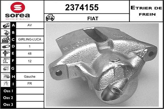 EAI 2374155 - Гальмівний супорт autozip.com.ua