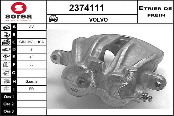 EAI 2374111 - Гальмівний супорт autozip.com.ua