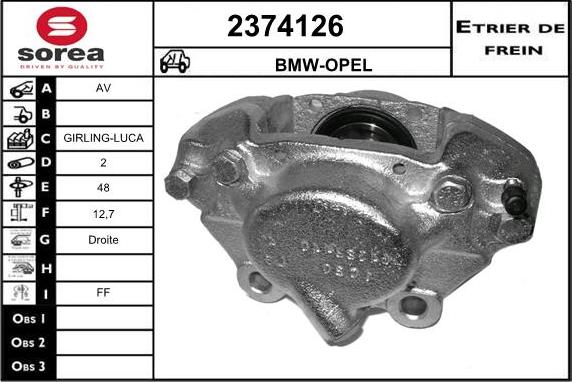 EAI 2374126 - Гальмівний супорт autozip.com.ua