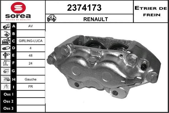 EAI 2374173 - Гальмівний супорт autozip.com.ua