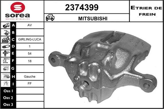 EAI 2374399 - Гальмівний супорт autozip.com.ua