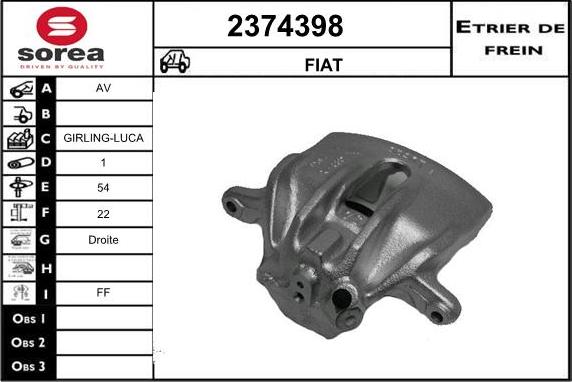 EAI 2374398 - Гальмівний супорт autozip.com.ua