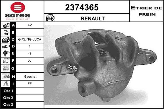 EAI 2374365 - Гальмівний супорт autozip.com.ua