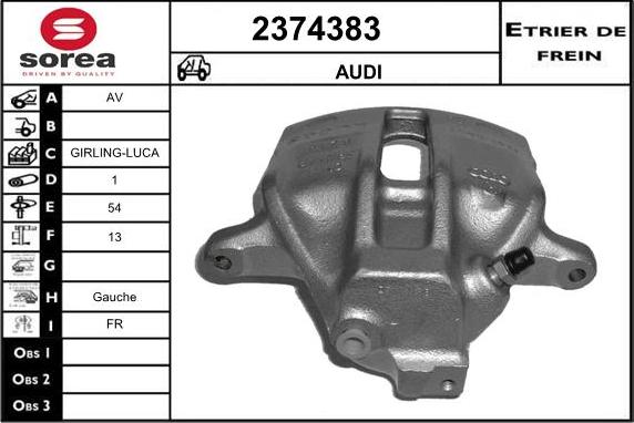 EAI 2374383 - Гальмівний супорт autozip.com.ua