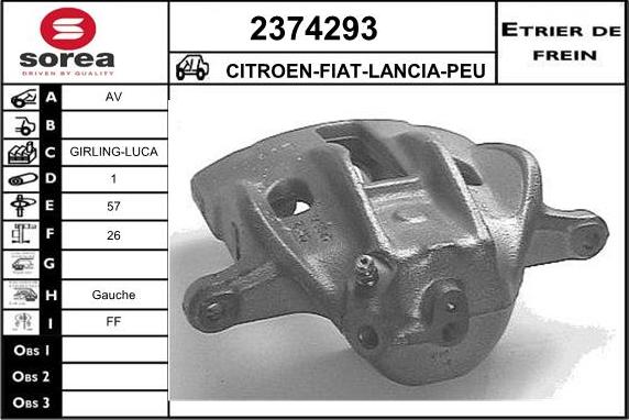 EAI 2374293 - Гальмівний супорт autozip.com.ua