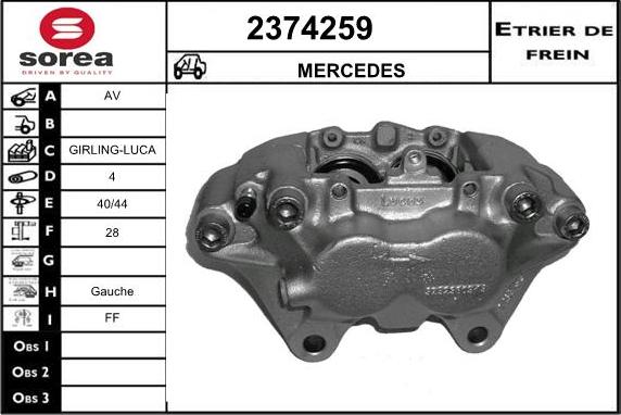 EAI 2374259 - Гальмівний супорт autozip.com.ua