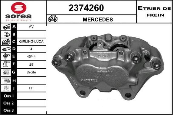 EAI 2374260 - Гальмівний супорт autozip.com.ua