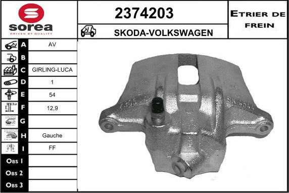 EAI 2374203 - Гальмівний супорт autozip.com.ua