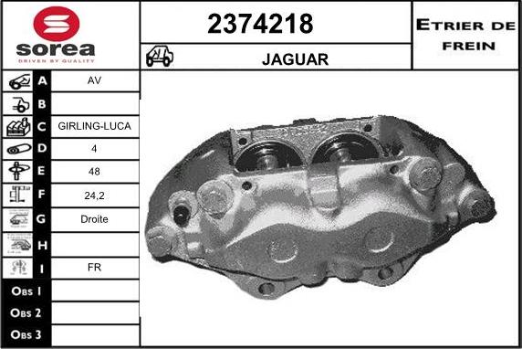 EAI 2374218 - Гальмівний супорт autozip.com.ua