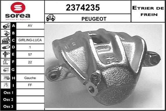 EAI 2374235 - Гальмівний супорт autozip.com.ua