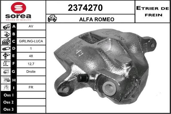 EAI 2374270 - Гальмівний супорт autozip.com.ua