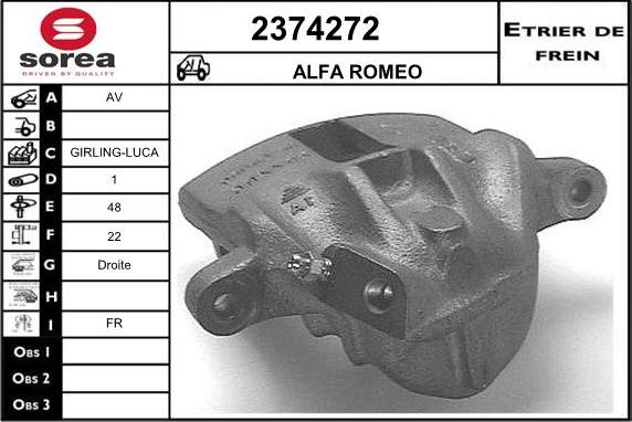 EAI 2374272 - Гальмівний супорт autozip.com.ua