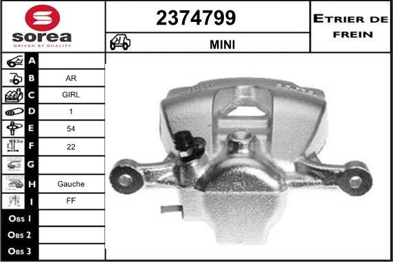 EAI 2374799 - Гальмівний супорт autozip.com.ua