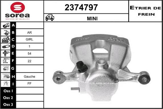 EAI 2374797 - Гальмівний супорт autozip.com.ua