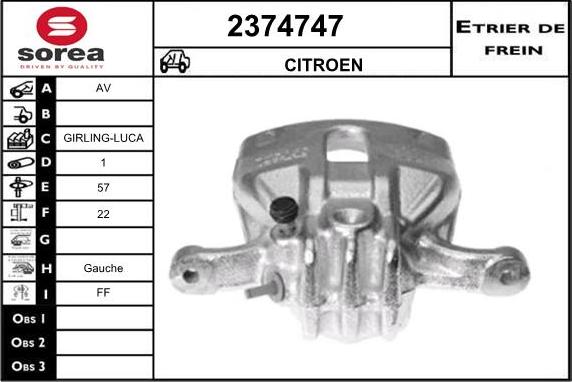 EAI 2374747 - Гальмівний супорт autozip.com.ua