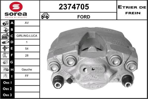 EAI 2374705 - Гальмівний супорт autozip.com.ua