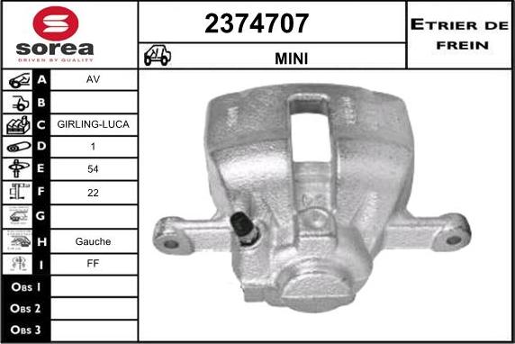 EAI 2374707 - Гальмівний супорт autozip.com.ua