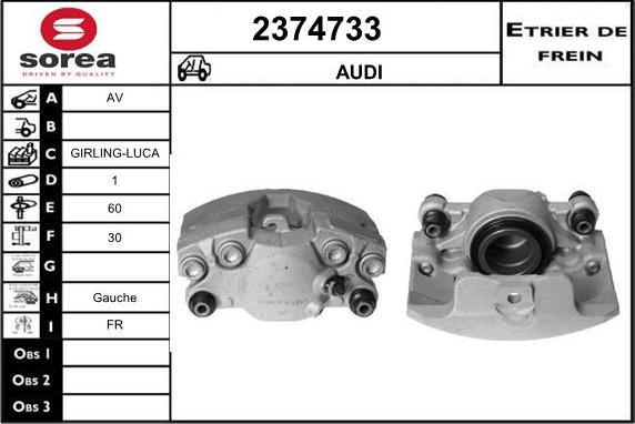 EAI 2374733 - Гальмівний супорт autozip.com.ua