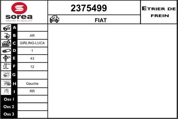 EAI 2375499 - Гальмівний супорт autozip.com.ua
