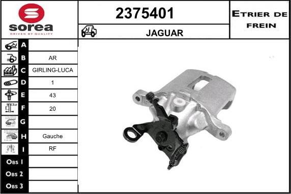 EAI 2375401 - Гальмівний супорт autozip.com.ua
