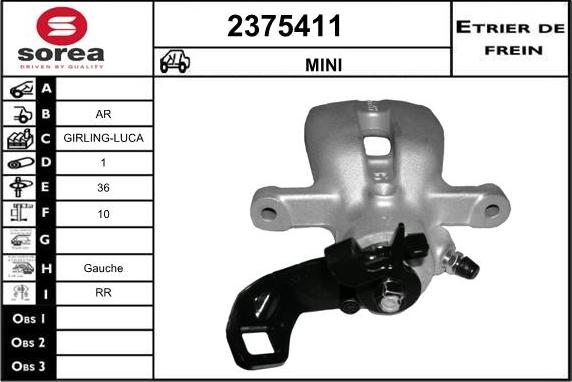 EAI 2375411 - Гальмівний супорт autozip.com.ua