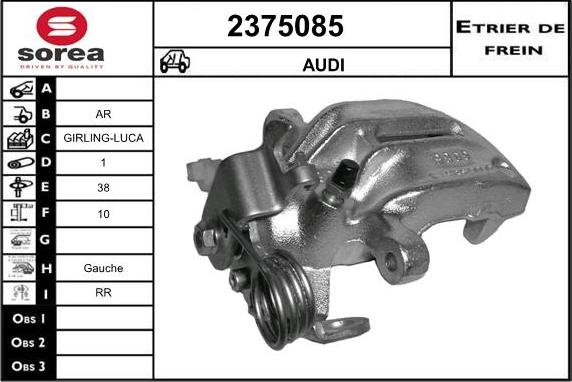 EAI 2375085 - Гальмівний супорт autozip.com.ua