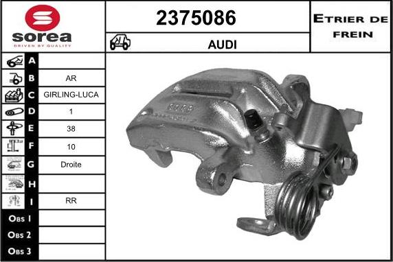 EAI 2375086 - Гальмівний супорт autozip.com.ua