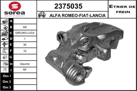 EAI 2375035 - Гальмівний супорт autozip.com.ua