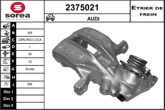 EAI 2375021 - Гальмівний супорт autozip.com.ua