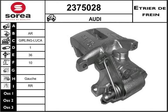 EAI 2375028 - Гальмівний супорт autozip.com.ua