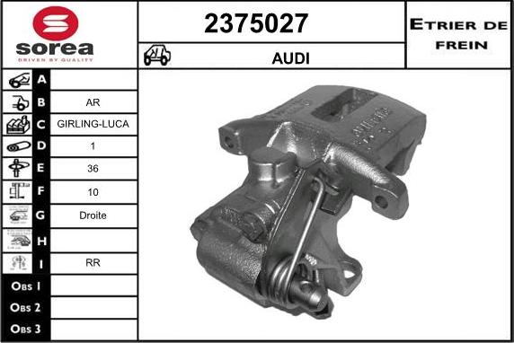 EAI 2375027 - Гальмівний супорт autozip.com.ua