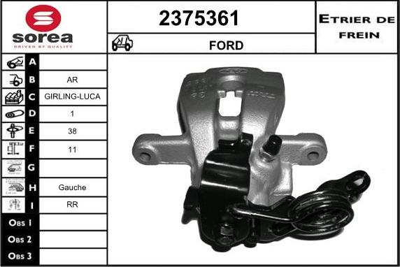 EAI 2375361 - Гальмівний супорт autozip.com.ua