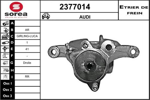 EAI 2377014 - Гальмівний супорт autozip.com.ua