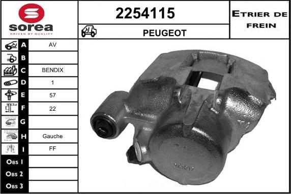 EAI 2254115 - Гальмівний супорт autozip.com.ua